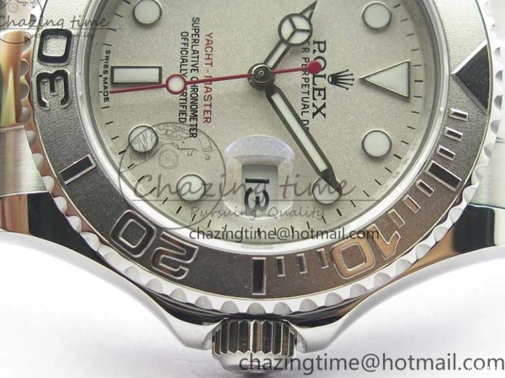 Dial Yacht-Master Silver Best SS SA3135 Edition Maker Bp on SS 116622 Bracelet 0501